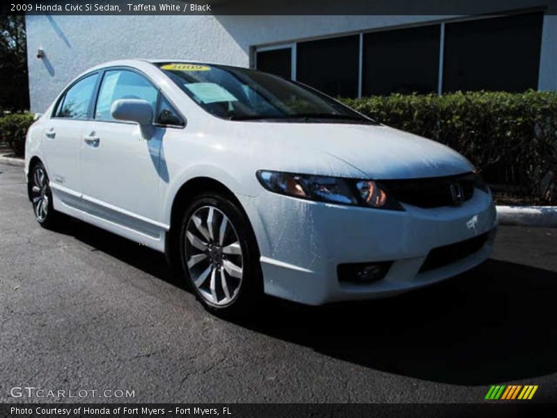 Taffeta White / Black 2009 Honda Civic Si Sedan