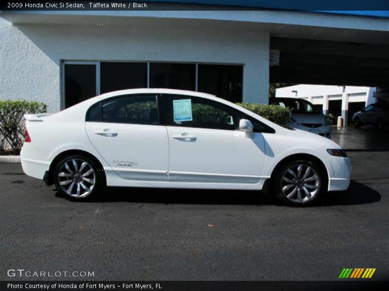 Taffeta White / Black 2009 Honda Civic Si Sedan