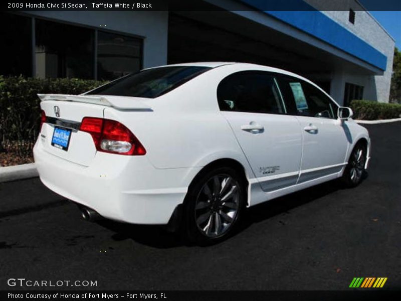 Taffeta White / Black 2009 Honda Civic Si Sedan