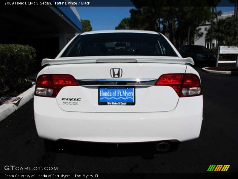 Taffeta White / Black 2009 Honda Civic Si Sedan