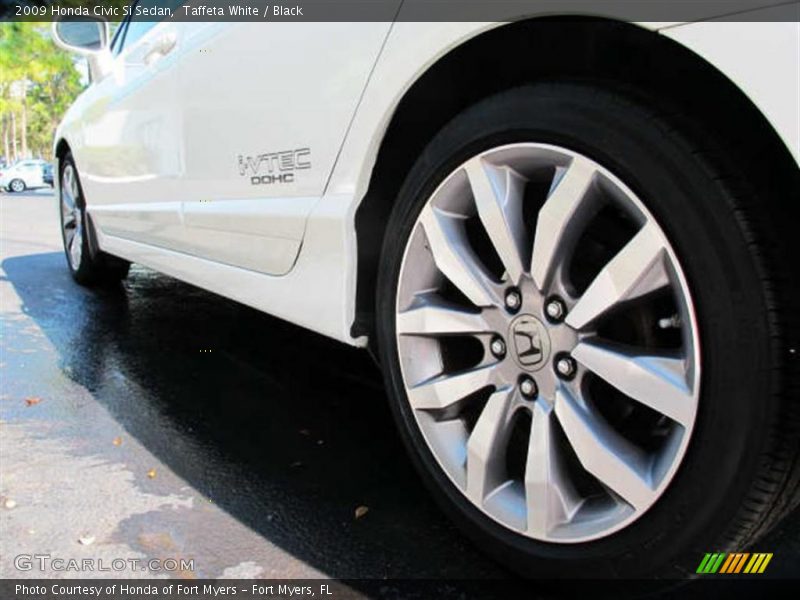 Taffeta White / Black 2009 Honda Civic Si Sedan