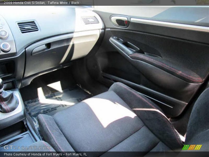 Taffeta White / Black 2009 Honda Civic Si Sedan