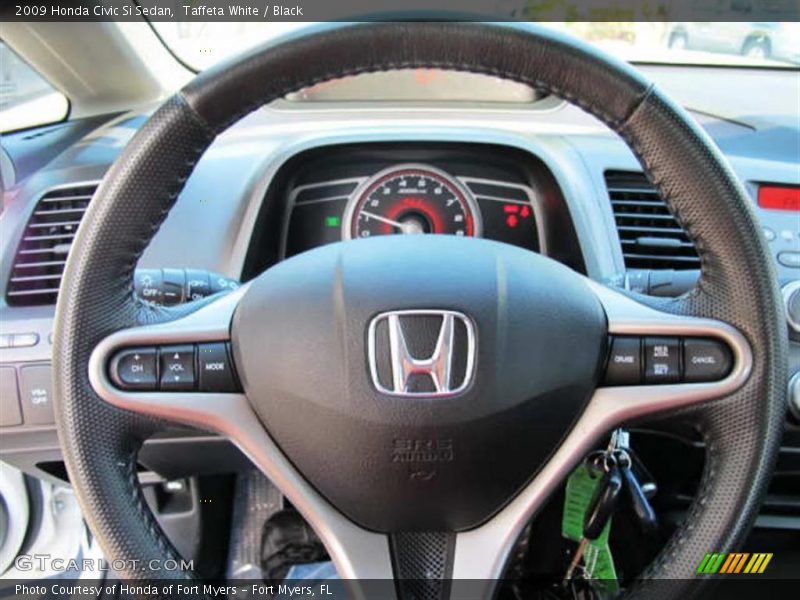 Taffeta White / Black 2009 Honda Civic Si Sedan