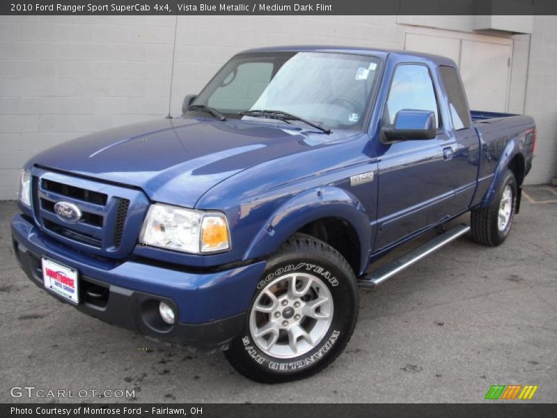 Vista Blue Metallic / Medium Dark Flint 2010 Ford Ranger Sport SuperCab 4x4