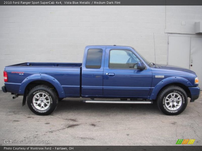 Vista Blue Metallic / Medium Dark Flint 2010 Ford Ranger Sport SuperCab 4x4