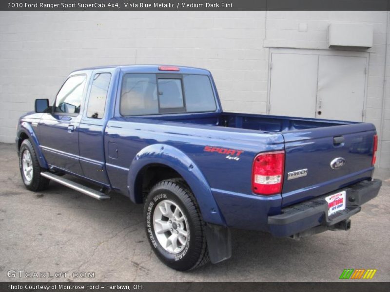 Vista Blue Metallic / Medium Dark Flint 2010 Ford Ranger Sport SuperCab 4x4