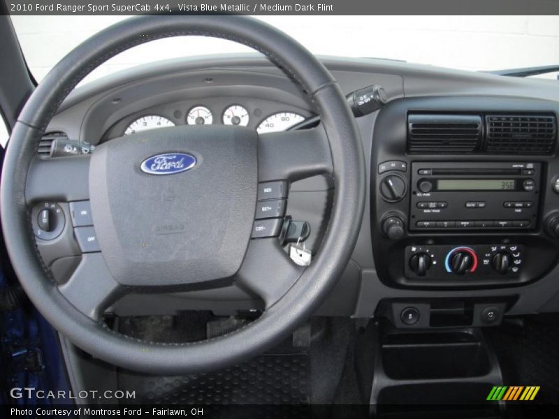 Vista Blue Metallic / Medium Dark Flint 2010 Ford Ranger Sport SuperCab 4x4