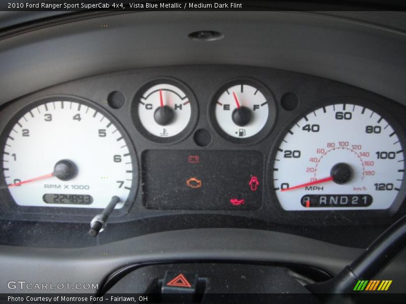 Vista Blue Metallic / Medium Dark Flint 2010 Ford Ranger Sport SuperCab 4x4