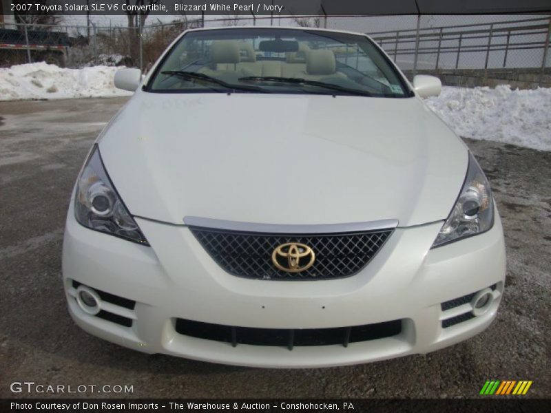Blizzard White Pearl / Ivory 2007 Toyota Solara SLE V6 Convertible