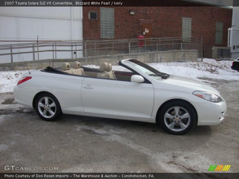 Blizzard White Pearl / Ivory 2007 Toyota Solara SLE V6 Convertible
