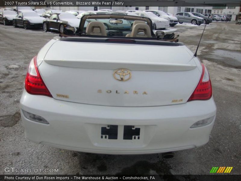 Blizzard White Pearl / Ivory 2007 Toyota Solara SLE V6 Convertible
