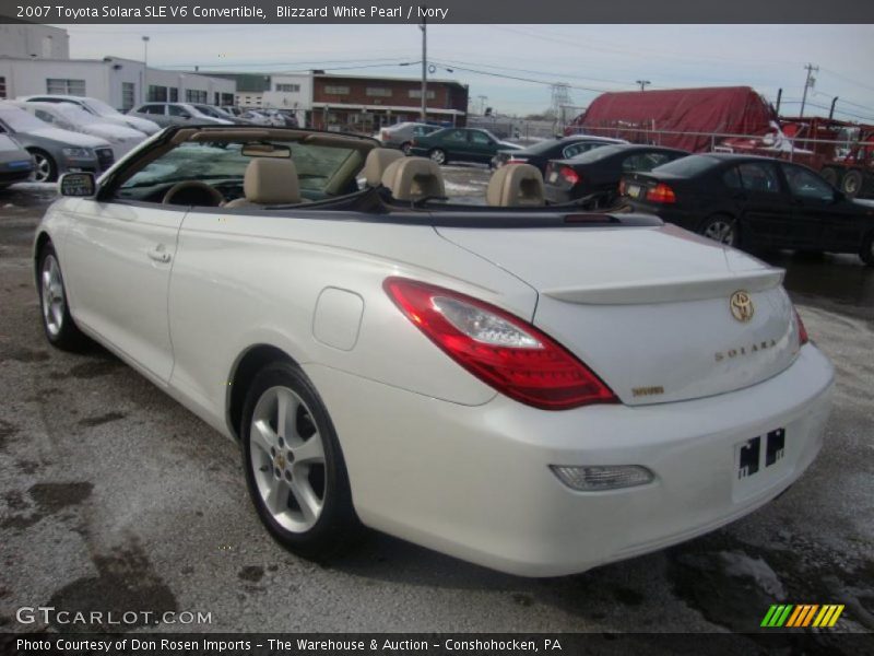 Blizzard White Pearl / Ivory 2007 Toyota Solara SLE V6 Convertible