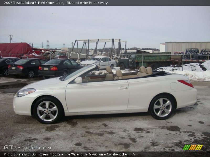 Blizzard White Pearl / Ivory 2007 Toyota Solara SLE V6 Convertible