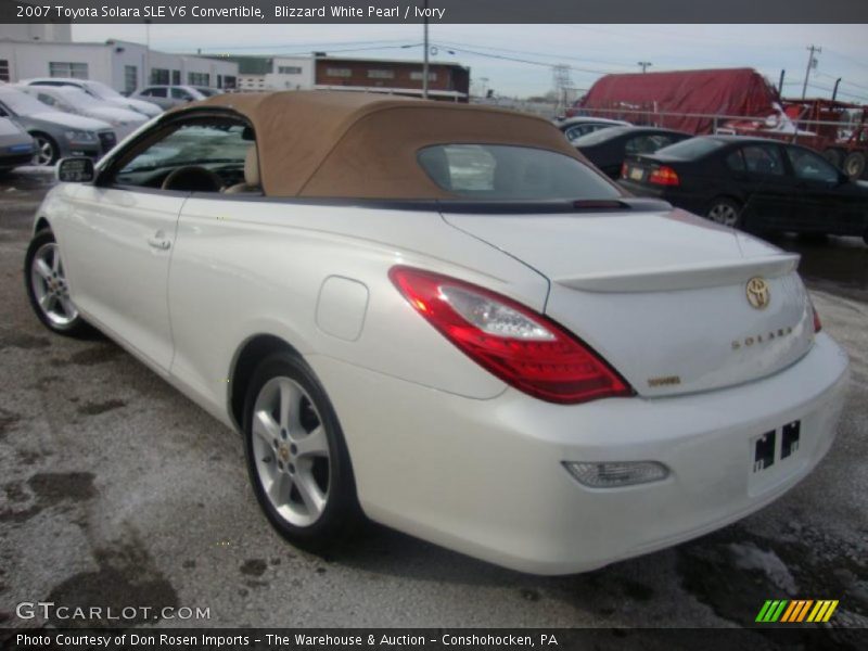 Blizzard White Pearl / Ivory 2007 Toyota Solara SLE V6 Convertible