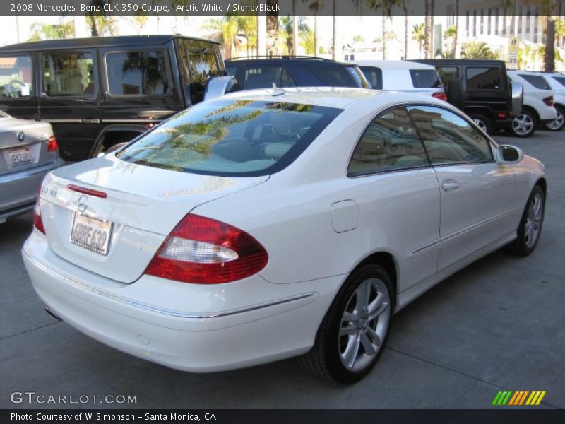 Arctic White / Stone/Black 2008 Mercedes-Benz CLK 350 Coupe