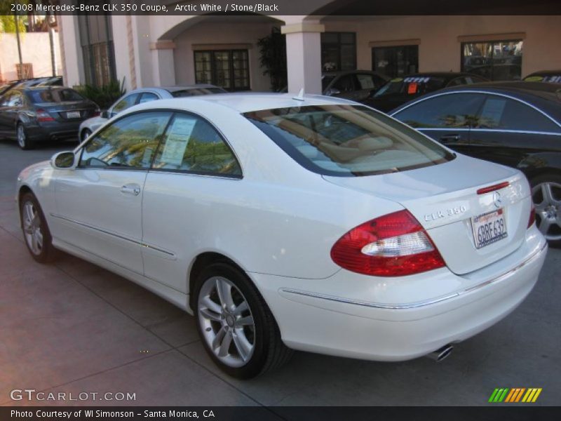Arctic White / Stone/Black 2008 Mercedes-Benz CLK 350 Coupe