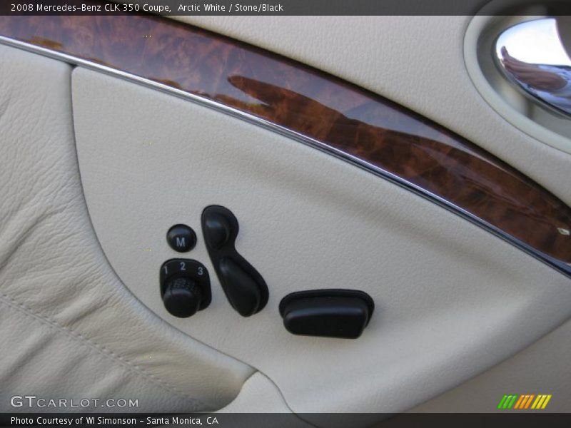 Arctic White / Stone/Black 2008 Mercedes-Benz CLK 350 Coupe