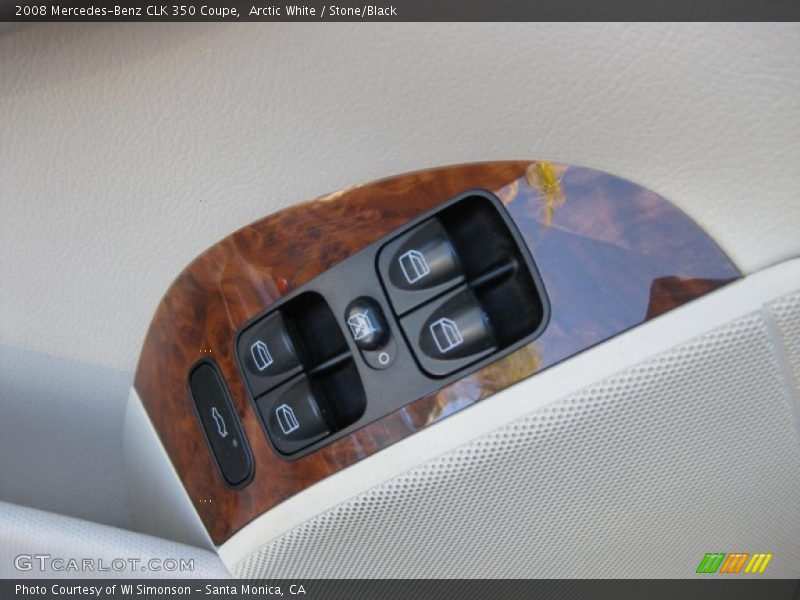 Arctic White / Stone/Black 2008 Mercedes-Benz CLK 350 Coupe