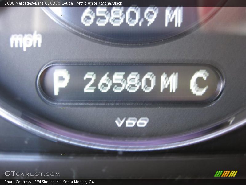 Arctic White / Stone/Black 2008 Mercedes-Benz CLK 350 Coupe