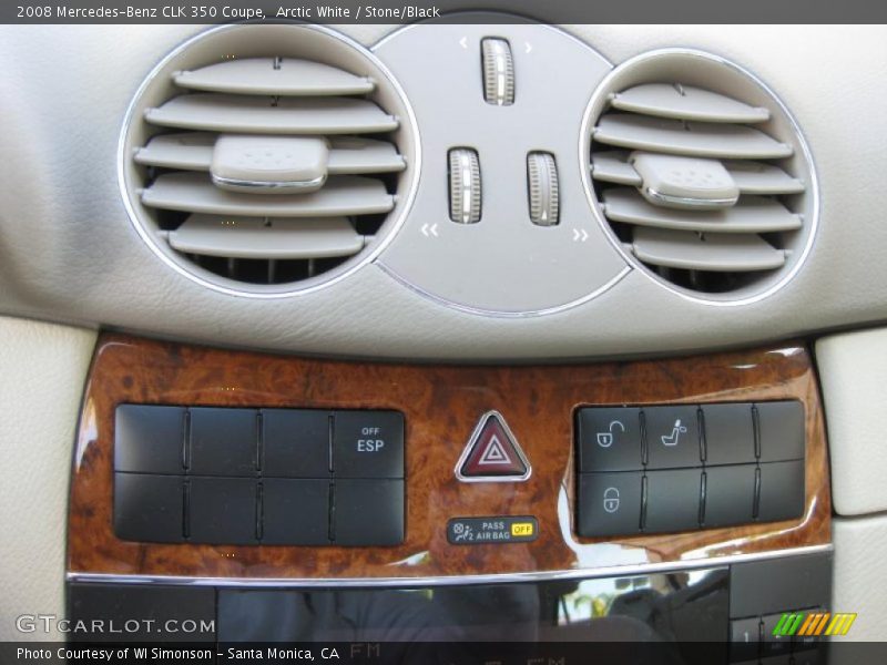 Arctic White / Stone/Black 2008 Mercedes-Benz CLK 350 Coupe