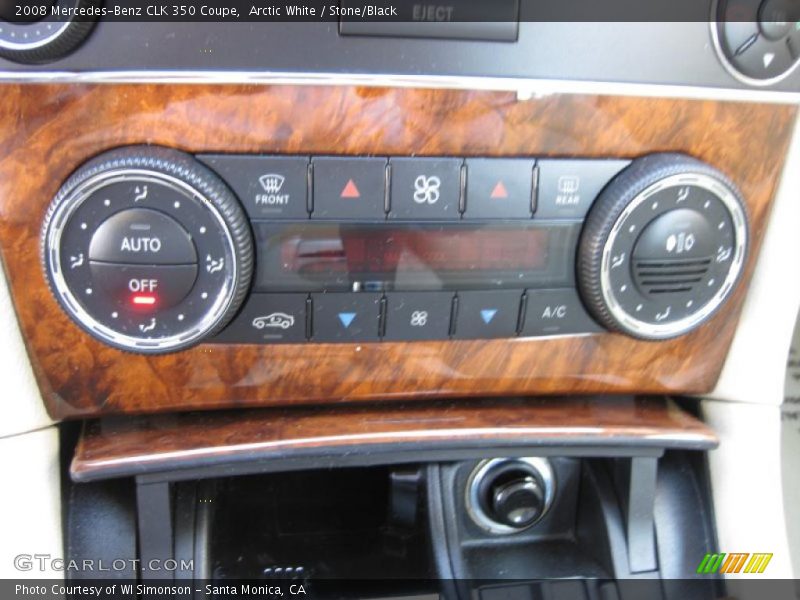 Arctic White / Stone/Black 2008 Mercedes-Benz CLK 350 Coupe
