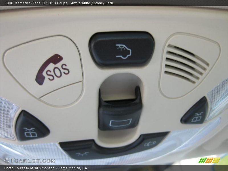 Arctic White / Stone/Black 2008 Mercedes-Benz CLK 350 Coupe