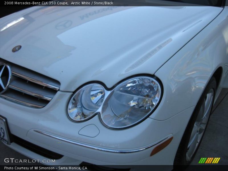 Arctic White / Stone/Black 2008 Mercedes-Benz CLK 350 Coupe
