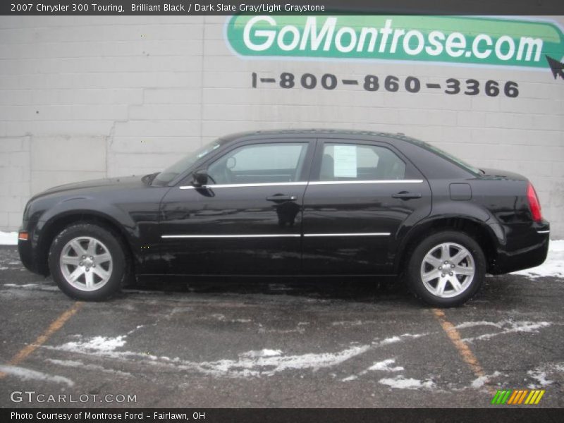 Brilliant Black / Dark Slate Gray/Light Graystone 2007 Chrysler 300 Touring