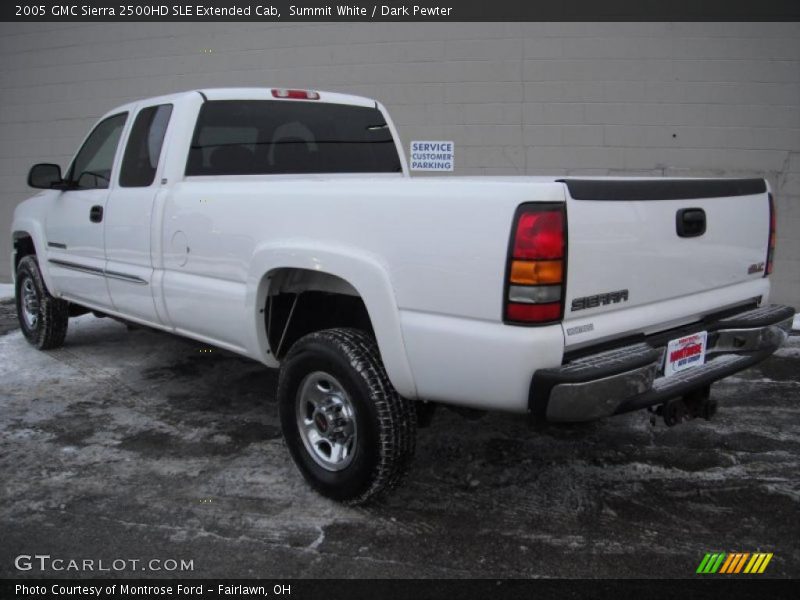Summit White / Dark Pewter 2005 GMC Sierra 2500HD SLE Extended Cab