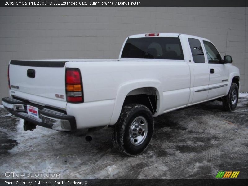 Summit White / Dark Pewter 2005 GMC Sierra 2500HD SLE Extended Cab