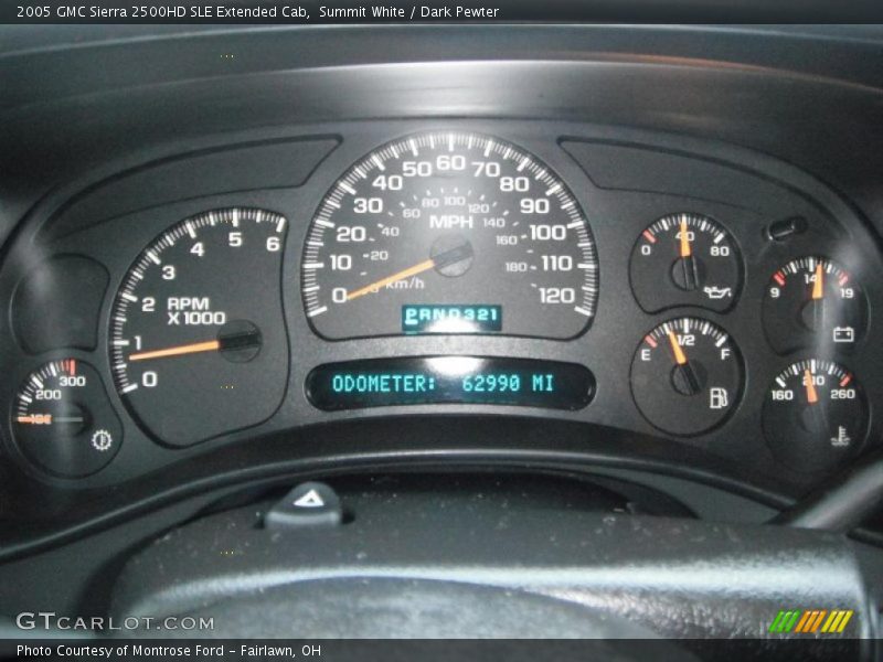 Summit White / Dark Pewter 2005 GMC Sierra 2500HD SLE Extended Cab