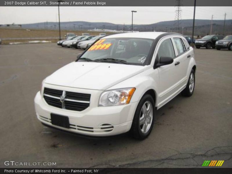Stone White / Pastel Pebble Beige 2007 Dodge Caliber SXT