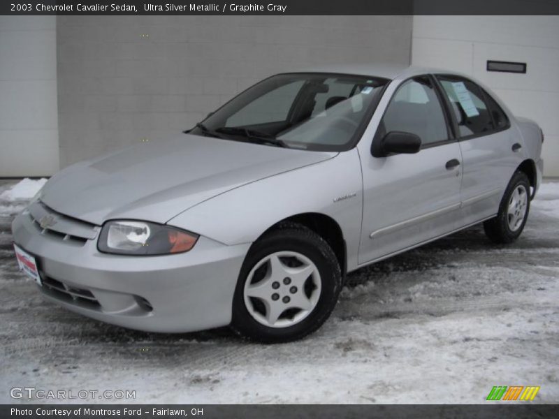 Ultra Silver Metallic / Graphite Gray 2003 Chevrolet Cavalier Sedan