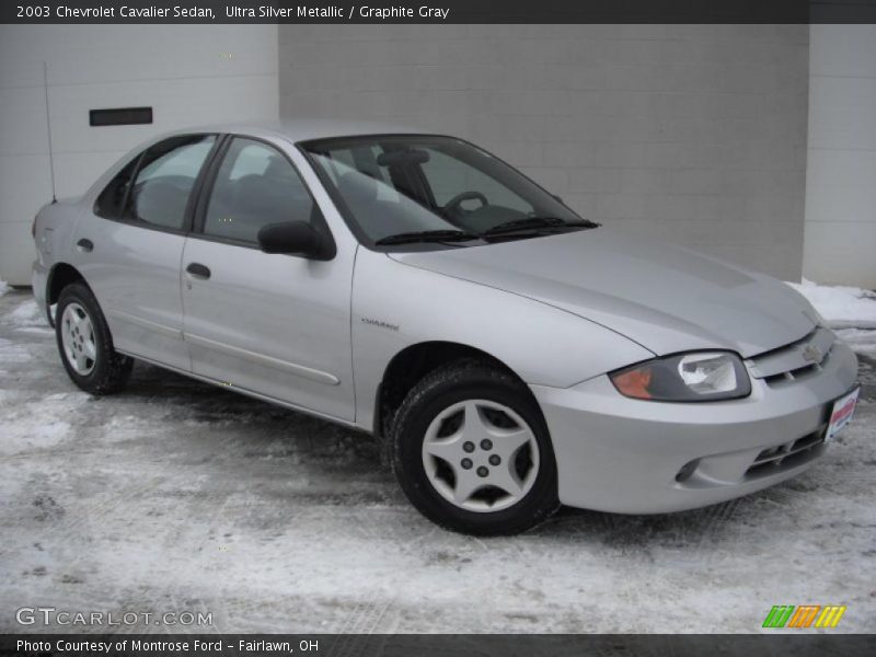Ultra Silver Metallic / Graphite Gray 2003 Chevrolet Cavalier Sedan