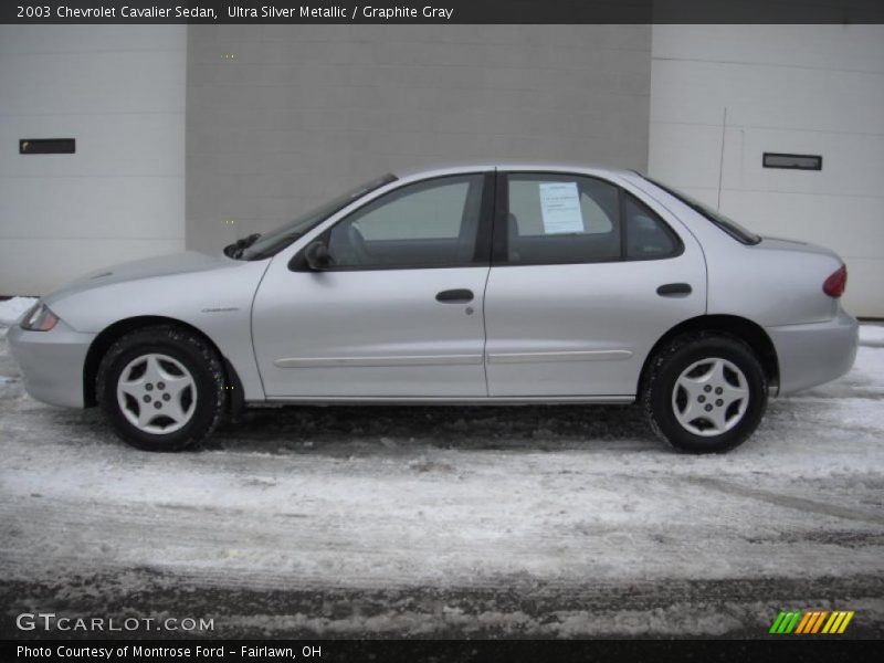 Ultra Silver Metallic / Graphite Gray 2003 Chevrolet Cavalier Sedan