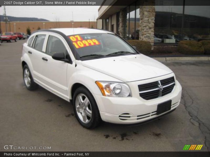 Stone White / Pastel Pebble Beige 2007 Dodge Caliber SXT