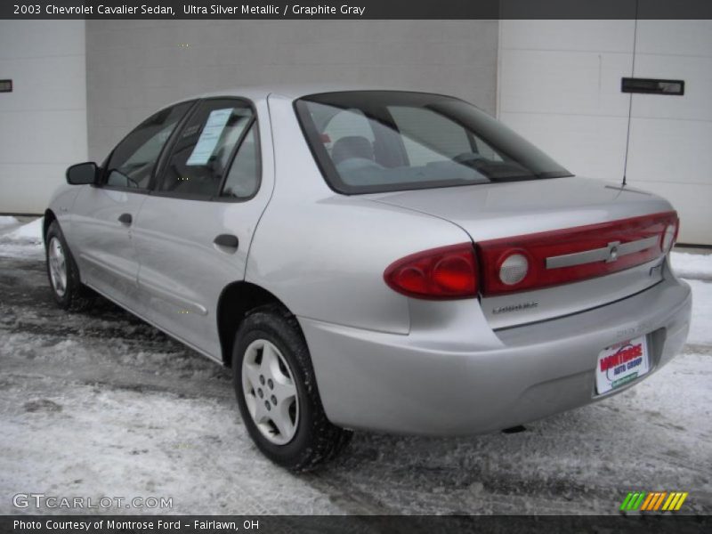 Ultra Silver Metallic / Graphite Gray 2003 Chevrolet Cavalier Sedan