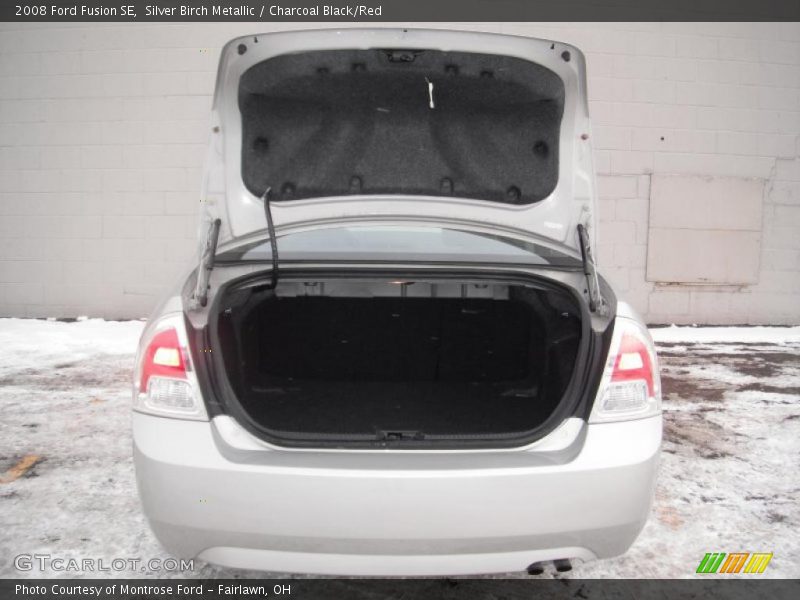 Silver Birch Metallic / Charcoal Black/Red 2008 Ford Fusion SE
