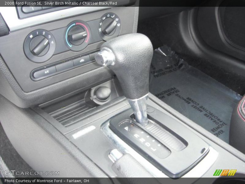 Silver Birch Metallic / Charcoal Black/Red 2008 Ford Fusion SE