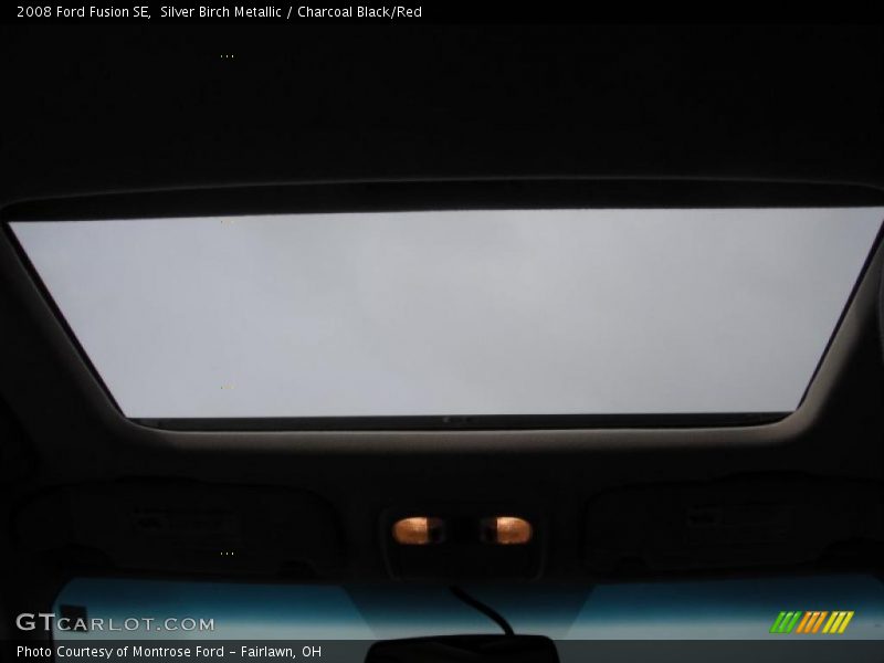 Silver Birch Metallic / Charcoal Black/Red 2008 Ford Fusion SE