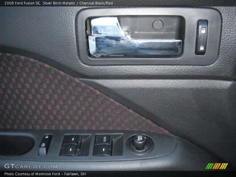 Silver Birch Metallic / Charcoal Black/Red 2008 Ford Fusion SE