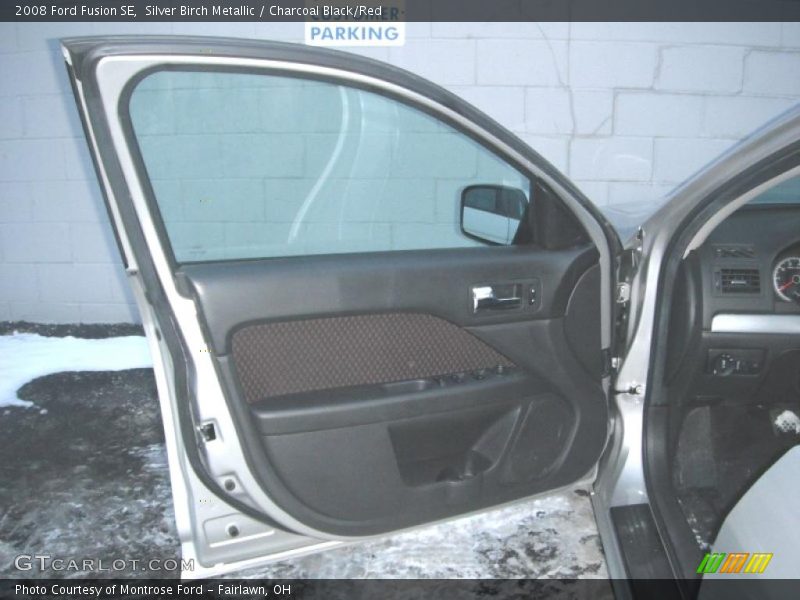Silver Birch Metallic / Charcoal Black/Red 2008 Ford Fusion SE