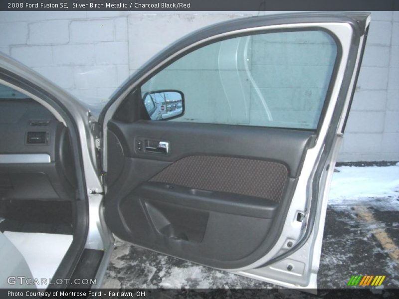 Silver Birch Metallic / Charcoal Black/Red 2008 Ford Fusion SE
