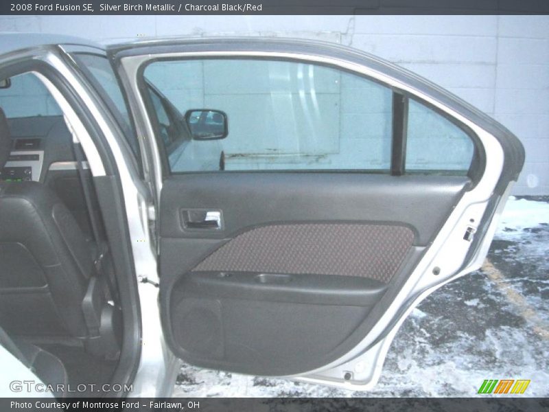 Silver Birch Metallic / Charcoal Black/Red 2008 Ford Fusion SE