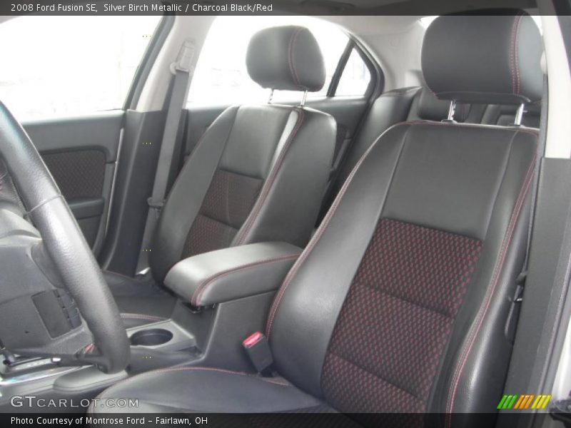 Silver Birch Metallic / Charcoal Black/Red 2008 Ford Fusion SE