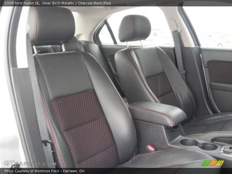Silver Birch Metallic / Charcoal Black/Red 2008 Ford Fusion SE
