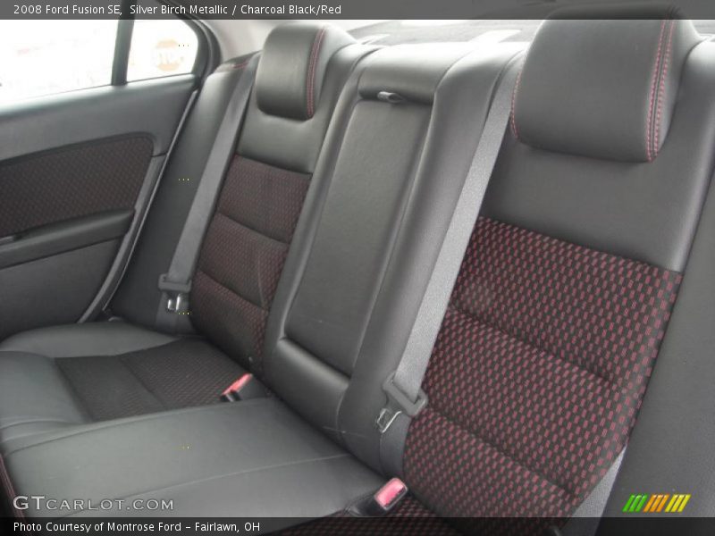 Silver Birch Metallic / Charcoal Black/Red 2008 Ford Fusion SE