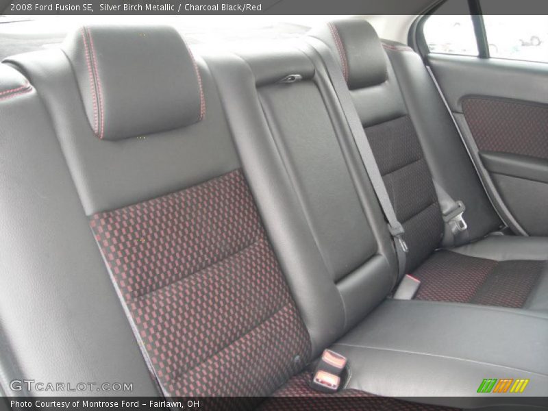 Silver Birch Metallic / Charcoal Black/Red 2008 Ford Fusion SE