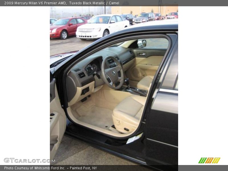 Tuxedo Black Metallic / Camel 2009 Mercury Milan V6 Premier AWD