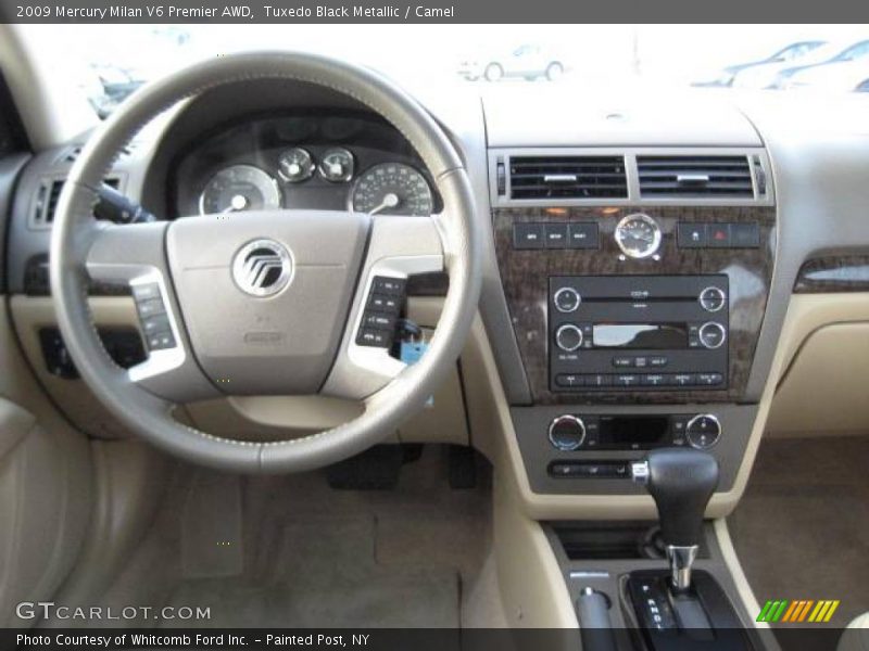 Tuxedo Black Metallic / Camel 2009 Mercury Milan V6 Premier AWD